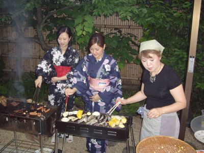 備長炭で焼くバーベキューの味は最高！